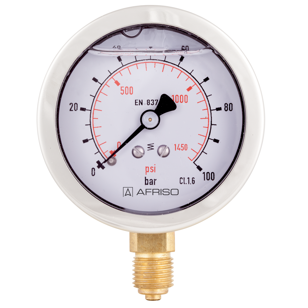 2050-V, 2063-V Glyserinfylt industrimanometer